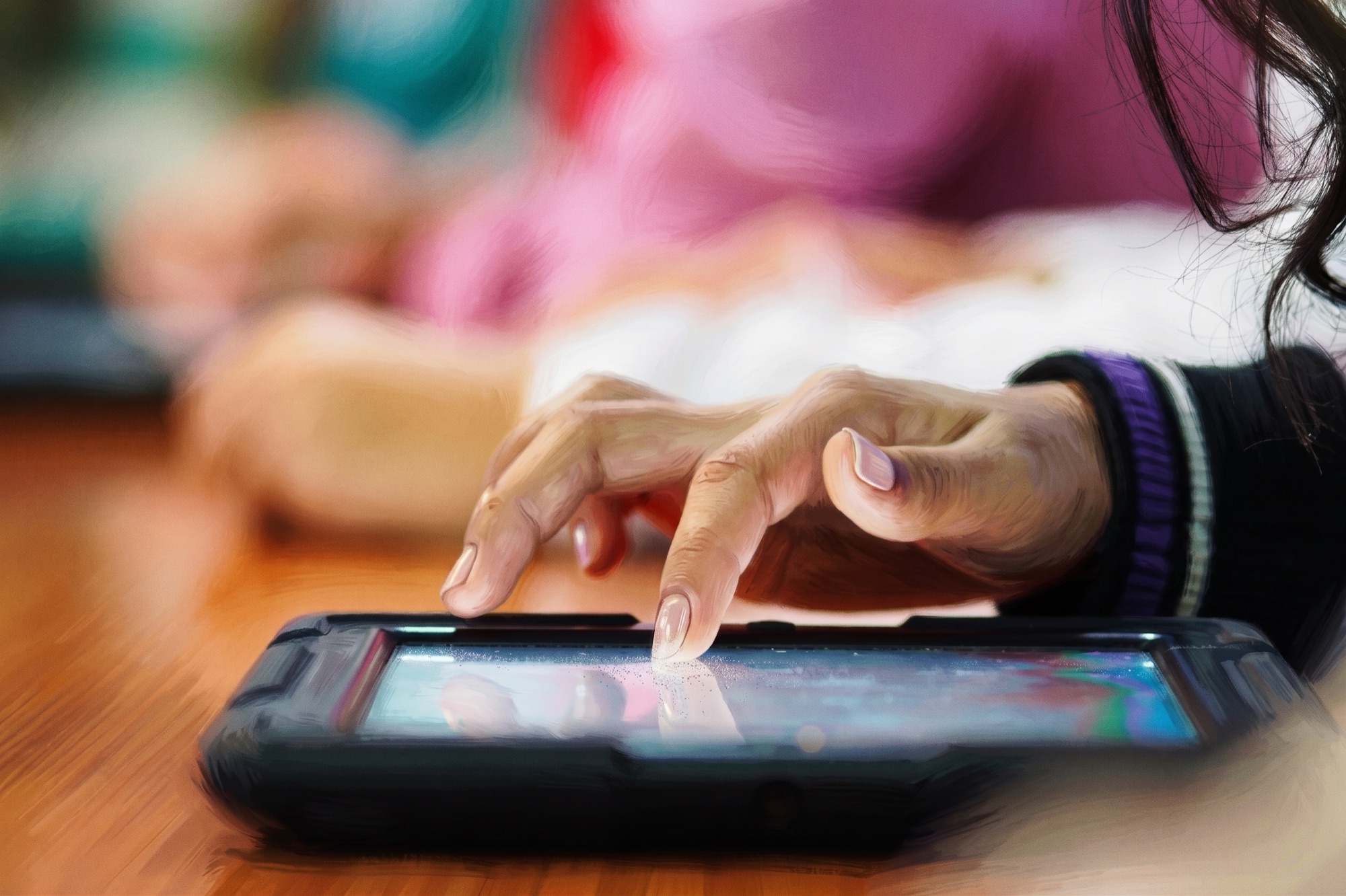 Clicking on a Tablet